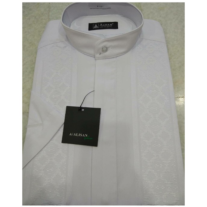 Alisan Baju Koko Lengan Pendek Bordir Regular akk1040