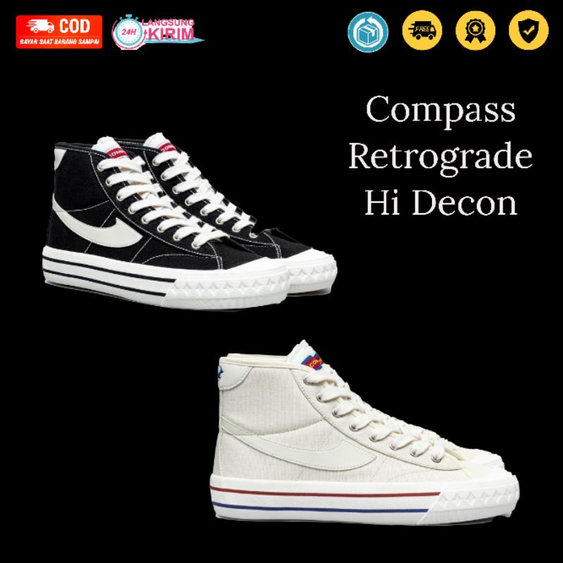Compass Retrograde Hi Decon Black White - Compass Retrograde Hi Decon Cream