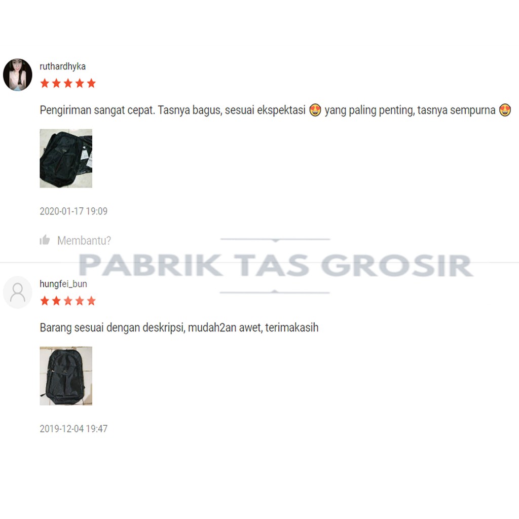 Tas Ransel Laptop Punggung Pria Wanita Kerja Sekolah Kuliah Polo Murah Ukuran Besar Jumbo Rain Cover