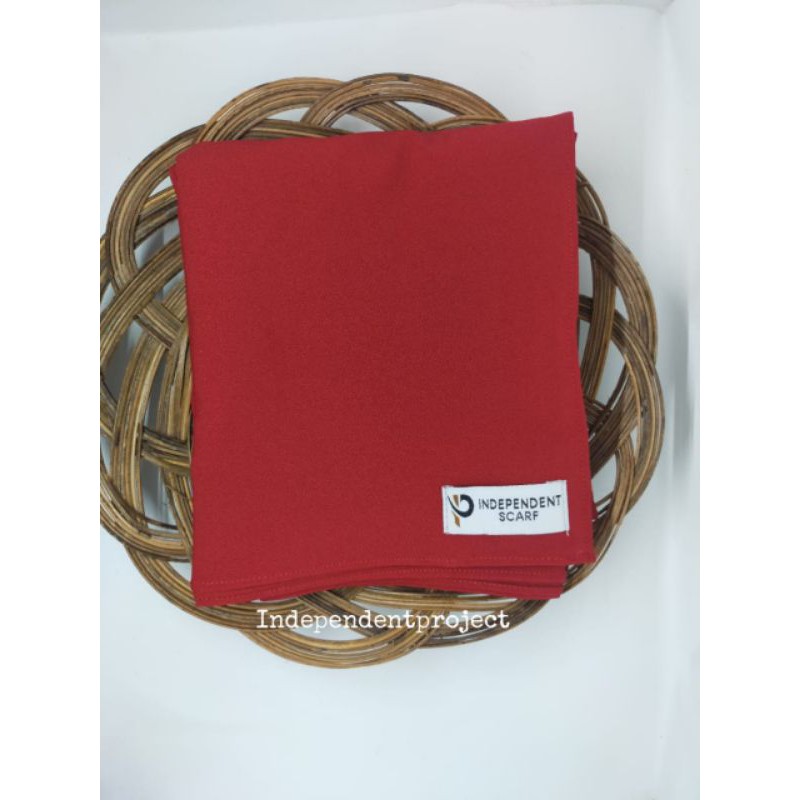 Pashmina Tali Diamond Crepe 180x75-Merah