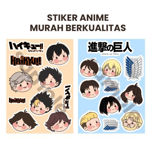 

stiker attack On Titan , Stiker AOT kisscut A6 Murah