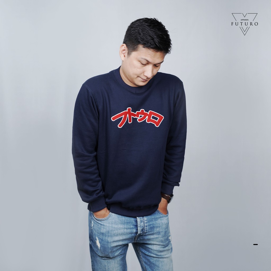 futuro crewneck sweater premium pria sweater bordir japan