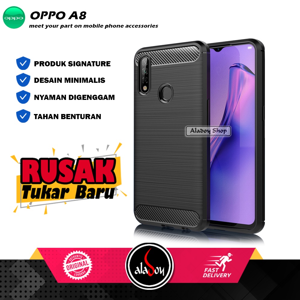 Case Ipaky Carbon OPPO A8 Ultra Slim Ipaky Carbon Premium Softcase