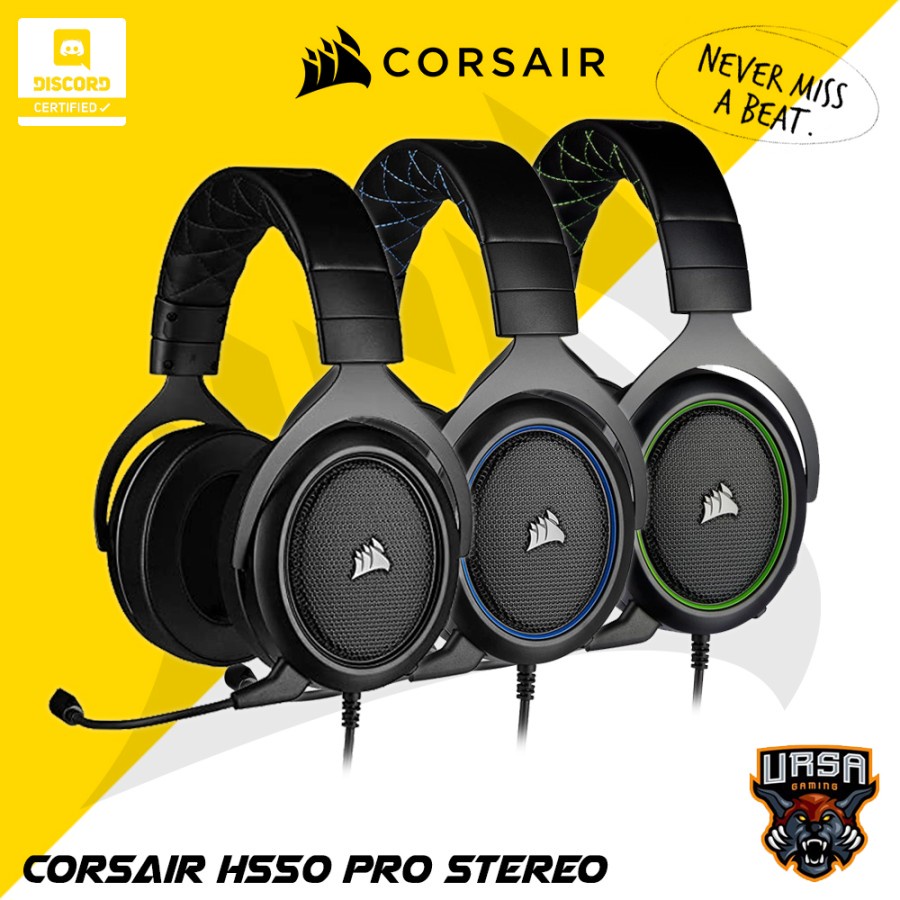 Headset Corsair HS50 PRO Stereo | 3.5mm Jack | Headset Gaming