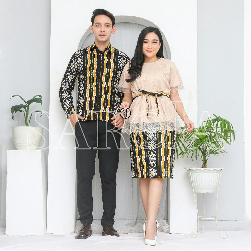 Saroja | Couple Dress Isabel Dress Brukat Batik Katun