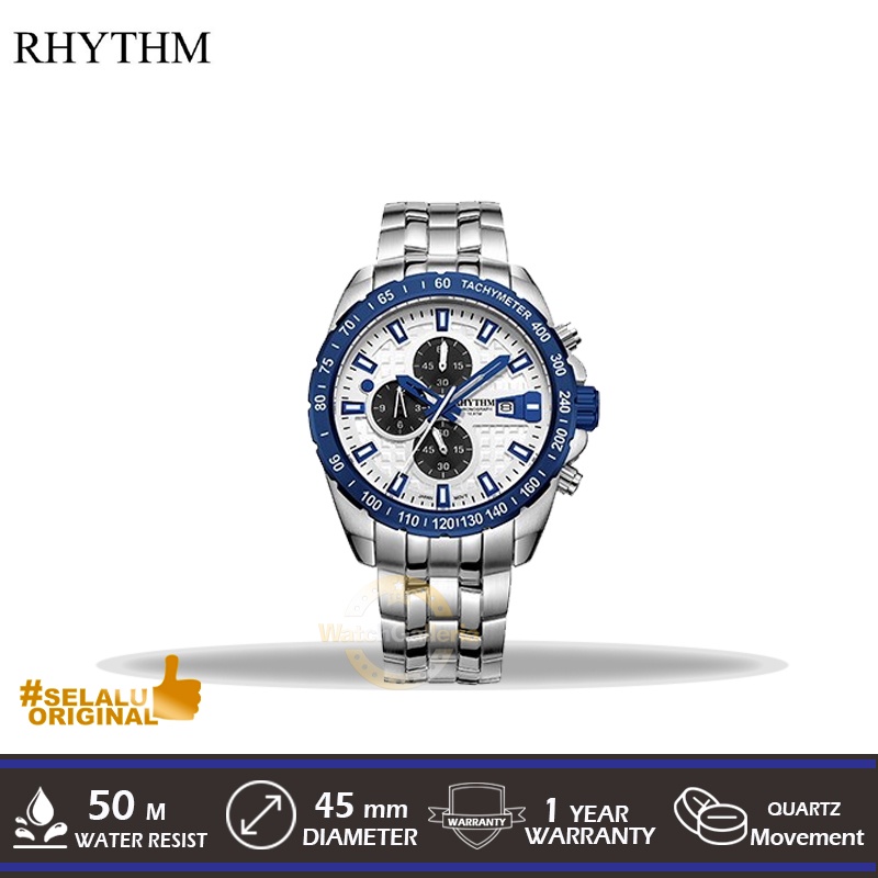 Jam Tangan Analog Man RHYTHM S1407S02 Original Murah