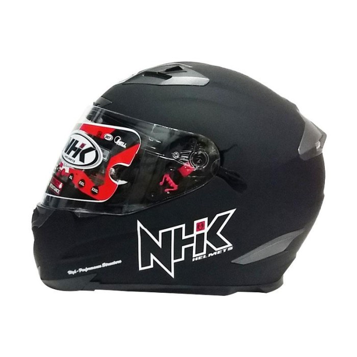 HELM NHK RX 9 SOLID HITAM DOFF FULL FACE RX9