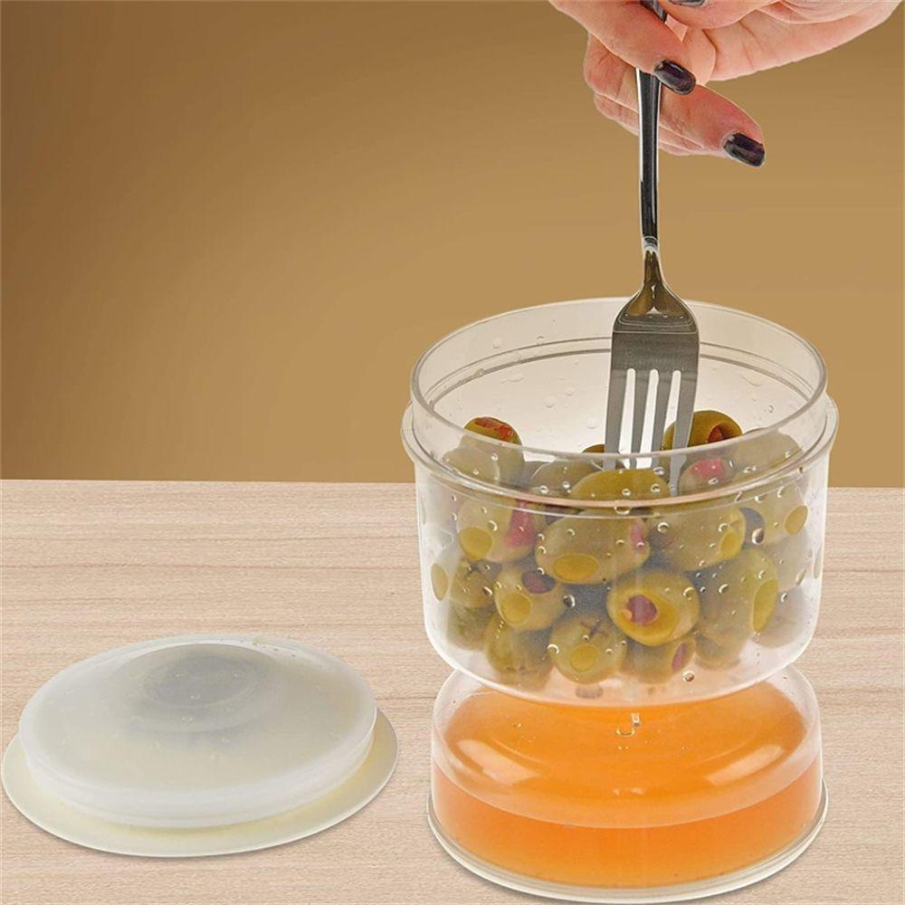 Solighter Pickles Jar New Organizer Pemisah Jus Olives Hourglass Jar