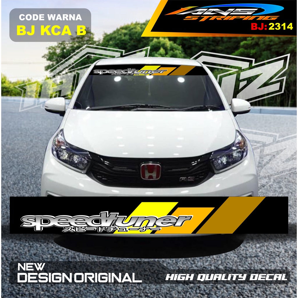 STIKER DECAL KACA DEPAN MOBIL BRIO / STICKER KACA DEPAN MOBIL HONDA JAZZ / VARIASI STIKER MOBIL AYLA / STIKER KACA MOBIL