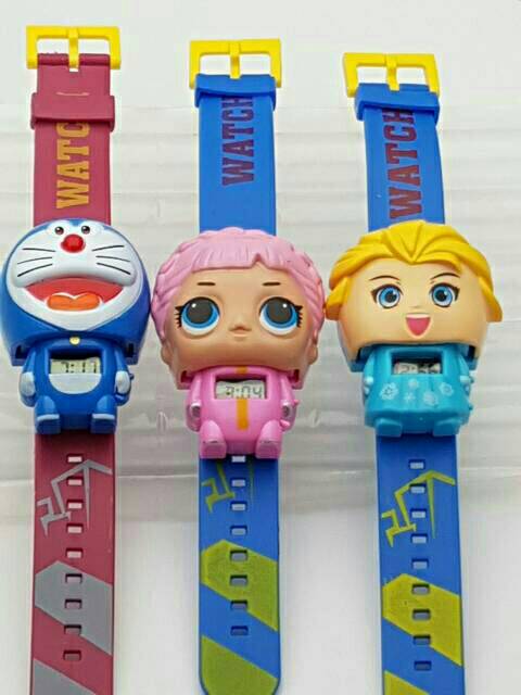 Cod Bayar Tujuan Jam Tangan Anak-Anak Character Multifunction Rubber Digital