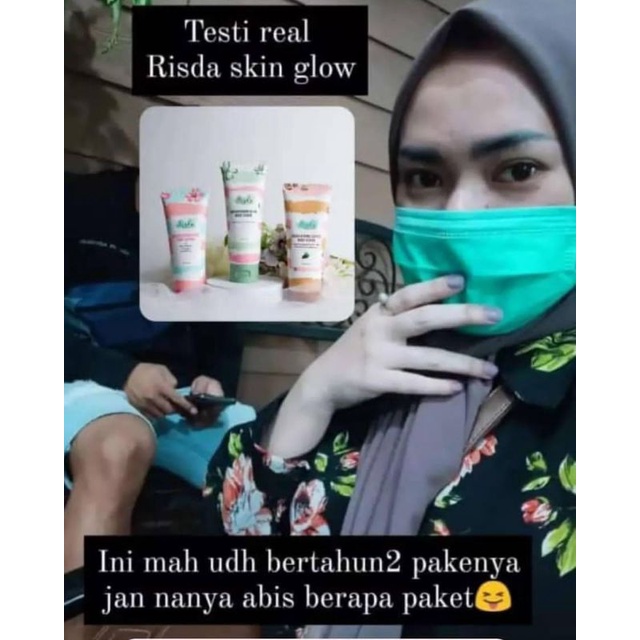 RISDA SKIN GLOW(PAKET 350,DAPAT SCRUB, LOTION &amp; BUTTER RSD)KEMASAN TERBARU SMUA,COD BISA,KEMASAN TERBARU