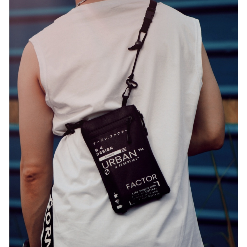 NOCTURNAL BLACK |MNMXURBAN| Tas Selempang Pria Tas Handphone Sling Bag ORIGINAL