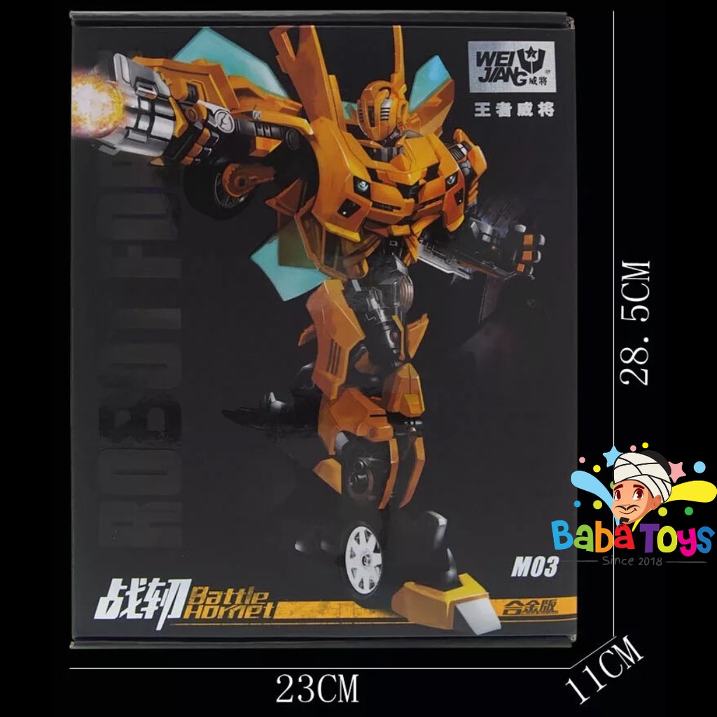 GRATIS Mainan Robot WeiJiang Transformers Bumblebee Deformation M03