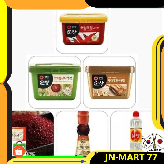 

MAKANAN KOREA/KOREAN FOOD/BUMBU KOREA HEMAT KOMPLIT 6 - GOCHUJANG-SSAJANG-DOENJANG-GOCHUGARU DLL ORI