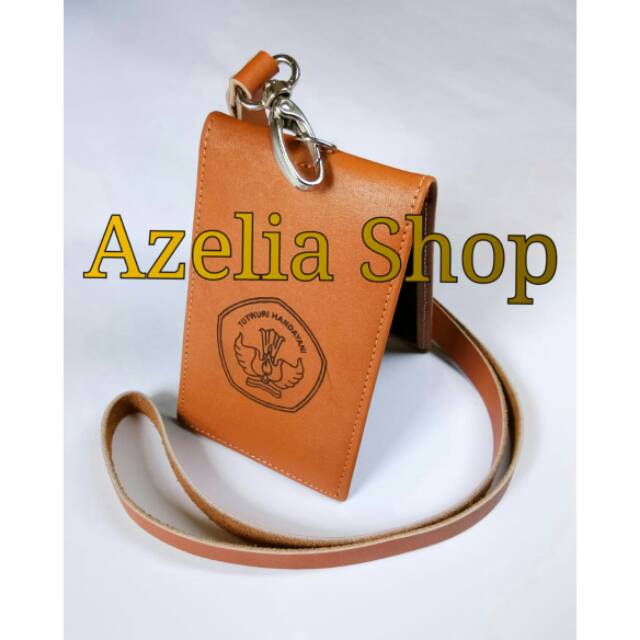 

Id card holder name tag kulit asli logo TUT WURI HANDAYANI