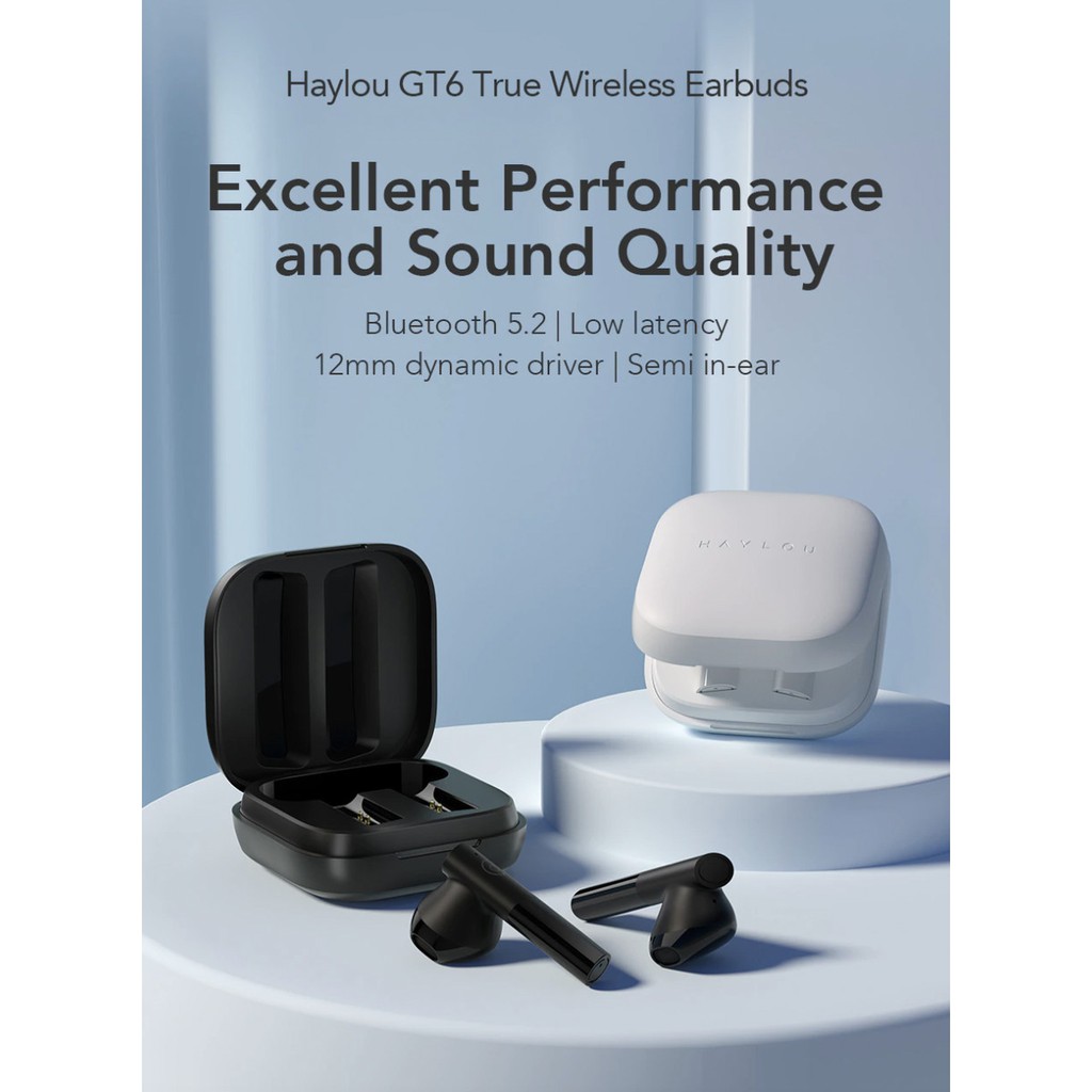 Haylou GT6 TWS Wireless Earphone Headset Bluetooth Alt GT1 GT3 GT5 Pro