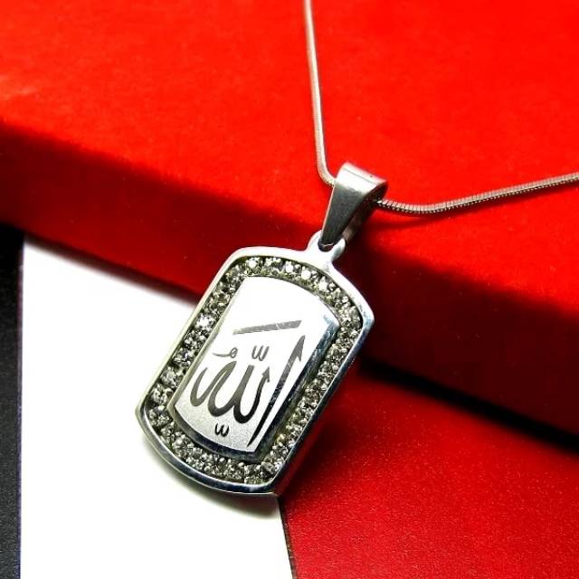 KALUNG LIONTIN LAFAL ALLAH TITANIUM PRIA WANITA RLG22