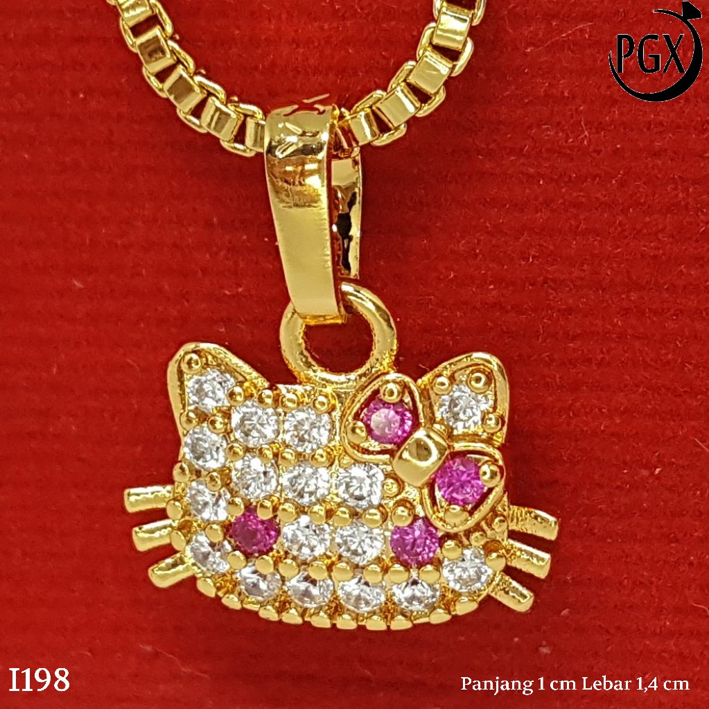 PGX Liontin Kalung Xuping Wanita Perhiasan Lapis Emas Aksesoris Fashion - I198