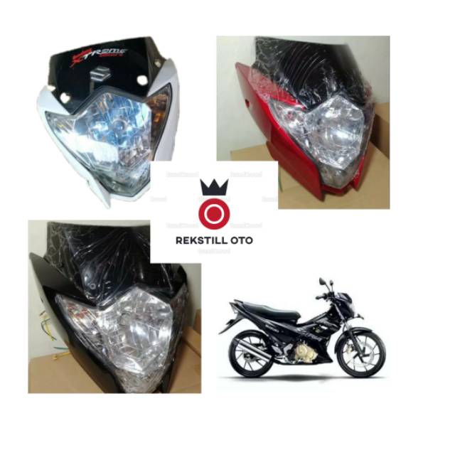 Batok Kepala Set Satria Fu Facelift Merah Putih Hitam Biru Abu Abu/Grey