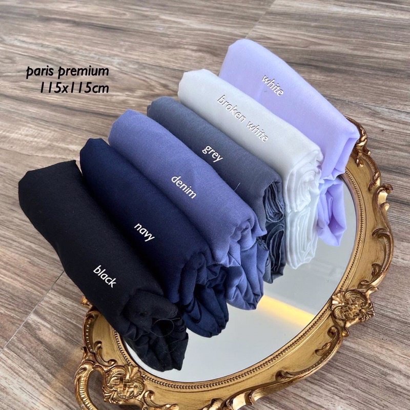 SEGIEMPAT PARIS PREMIUM SQUARE HIJAB ANTI LETOY COTTON VOAL JAHIT TEPI