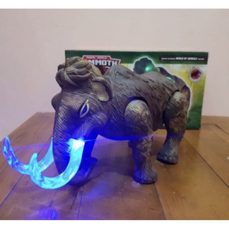 Mainan Gajah Mammoth lampu & suara