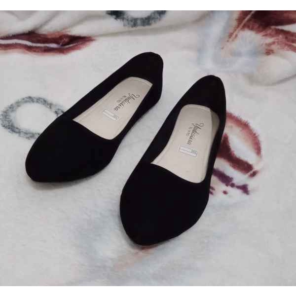 #Samudra Flat shoes wanita polos murah hitam