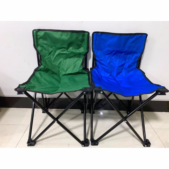 bangku lipat kursi lipat camping chair outdoor import ks840b   biru   biru