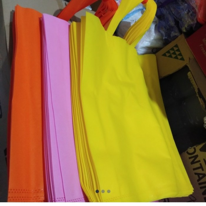 

✨ BISA COD ✨ TAS LIPAT KAIN SPOUNBON 38x45 isi 12 pcs - Pink