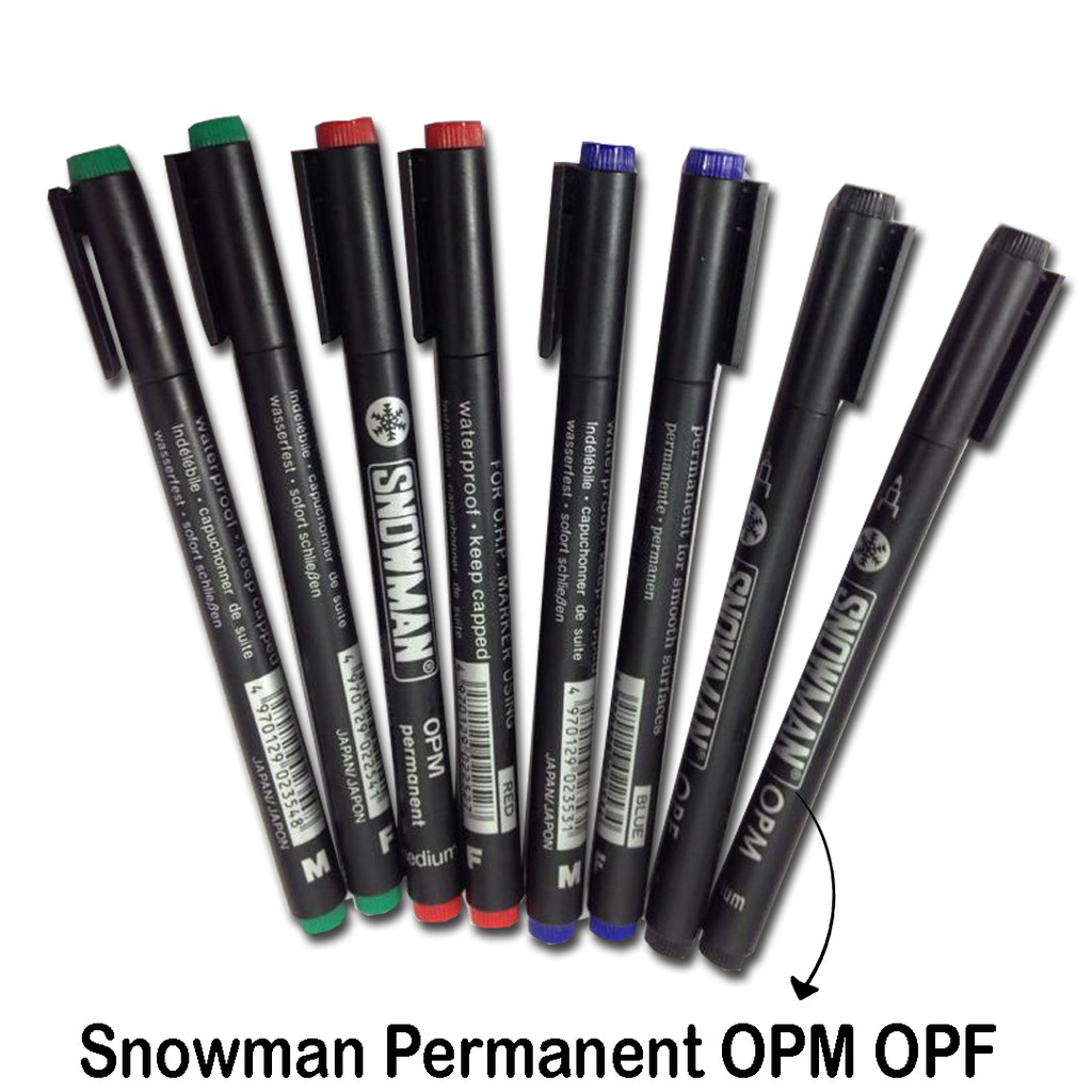 Jual Spidol Snowman Permanent Marker Opm Opf Spidol Ohp Harga Satuan