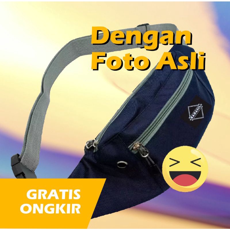 Tas Selempang Cowok Murah Warna Biru Navy