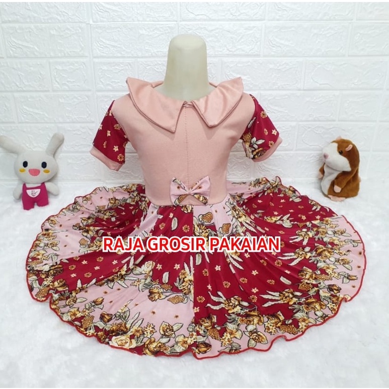 Baju Dress Kerah Anak Usia 1-7 Tahun / Dress Anak Murah Meriah Tangan Pertama