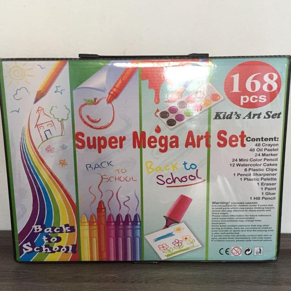 

Crayon Pensil Warna isi 168 pcs - pensil warna alat tulis set crayon coloring set colouring