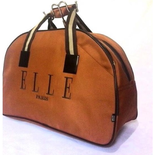 TRAVEL BAG TAS KOPER JINJING PAKAIAN ELLE COKLAT MUDA (BANYAK WARNA) TF034