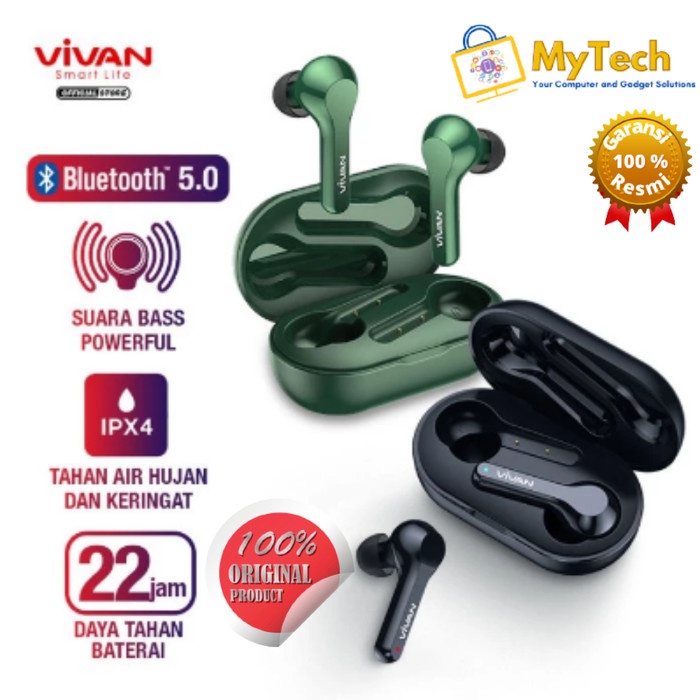 VIVAN WIRELESS BLUETOOTH HEADSET EARPHONE TWS LIBERTY T200 IPX4
