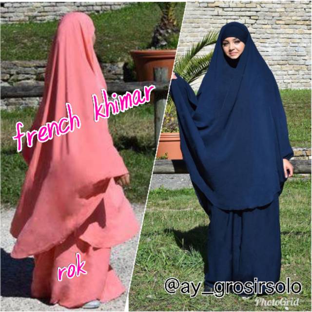 French Khimar Lengan + Rok