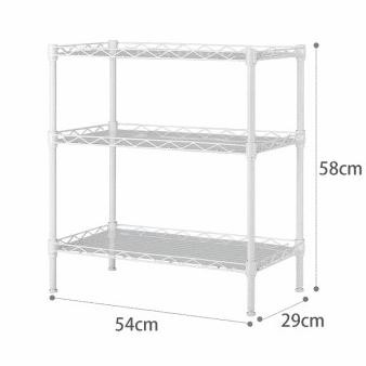 Krisbow Rak Besi 3 Tingkat/ Rak Besi Serbaguna/ Rak Oven- Putih Barbadosshop4