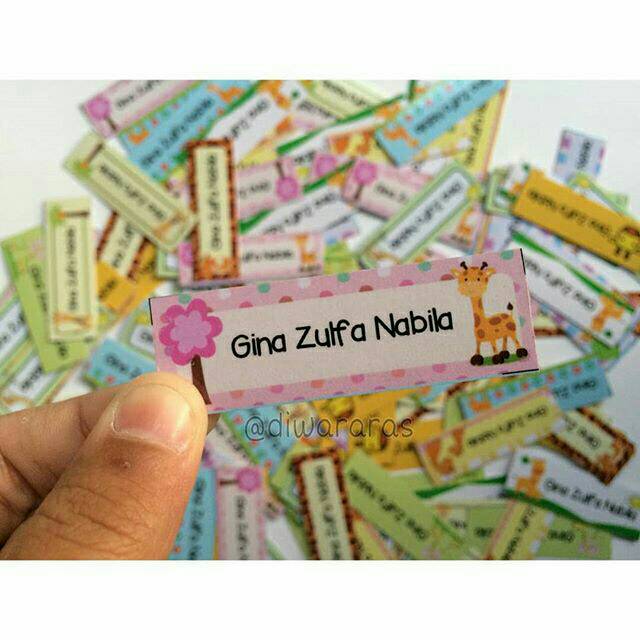 

STICKER LABEL NAMA ANAK MURAH