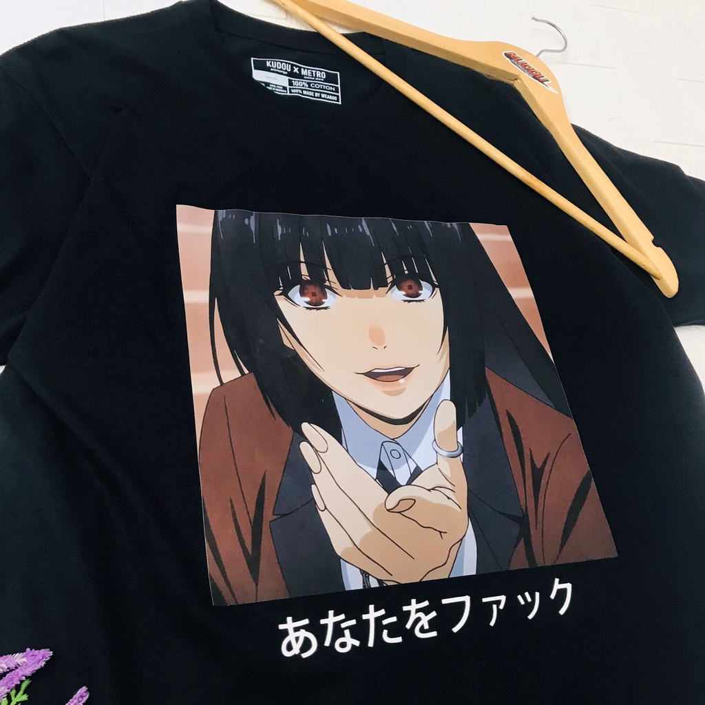 Tshirt Yumeko Black Jabami Kakegurui Anime Manga Kaos Psycho Girl Wibu Otaku Japanese Series