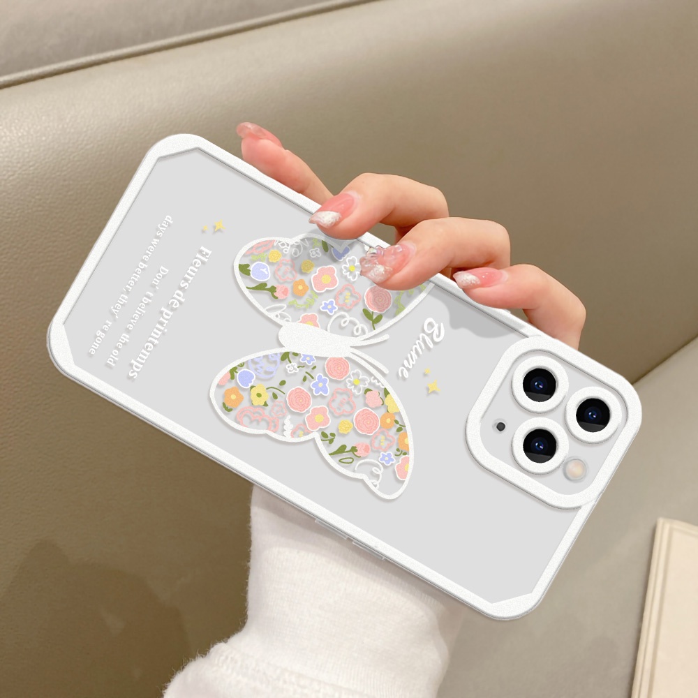 Soft Case Motif Kupu-Kupu Untuk Vivo Y20 Y21 Y17 Y11 2019 Y12 Y15 Y15S Y30 Y95 Y91 Y91C Y93 Y90 V23 V23e S12 Y3 Y12S Y32 Y20T Y31 Y51