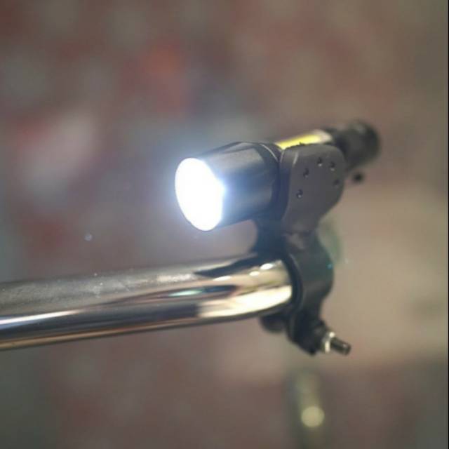 Lampu Sepeda Senter Depan COB LED USB Charger