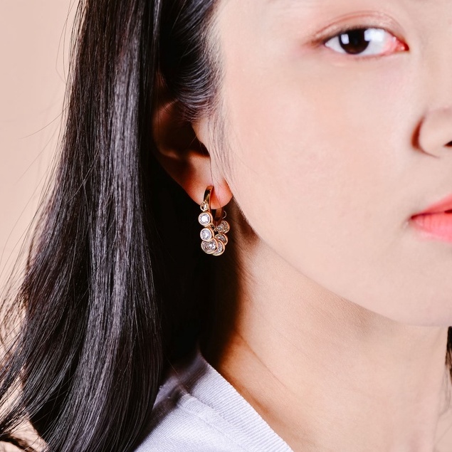 Panlandwoo - Anting Hoop Stainless Wanita Alvina