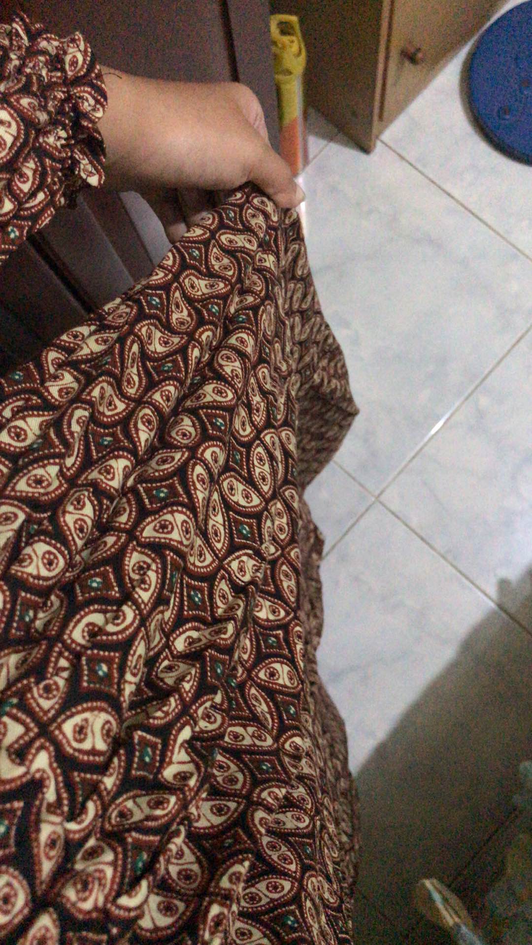 Gamis Backless Batik Zikin Pekalongan / All Size Bahan Twill Heringbon