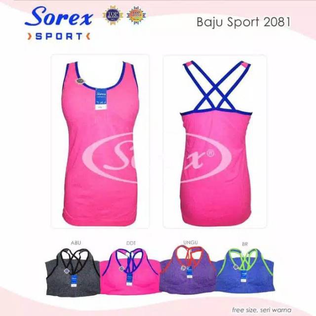 Baju Kaos Singlet Sport Wanita Sorex 2081 Murah