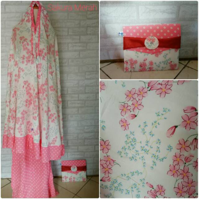 Mukena Bali Dewasa Jumbo Sakura Ungu