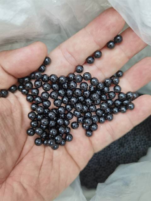 MUTIARA TINDIK WARNA HITAM LEGAM UKURAN 6MM DAN 8MM PER BUNGKUS BESAR ISI 400 AN GRAM
