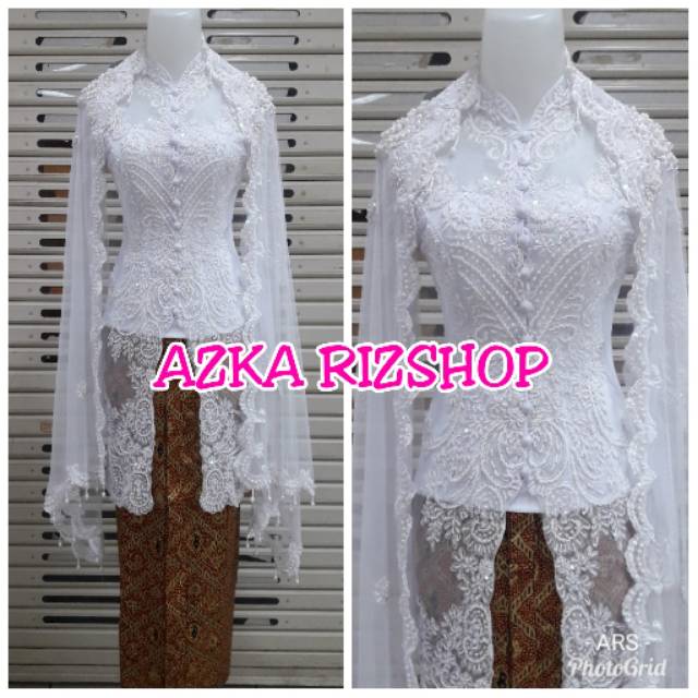 SET KEBAYA AKAD NIKAH PENGANTIN KABAYA MODERN