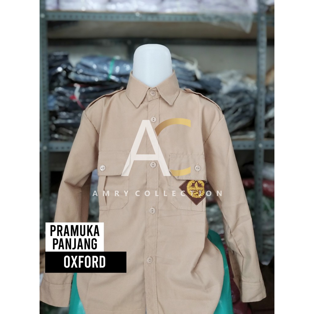 Baju pramuka panjang SD SMP SMA GS bahan oxford sari warna Seragam sekolah Pramuka Laki-laki