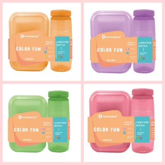 Grosir Bukittinggi Wadah Bekal Set Technoplast Colorfun