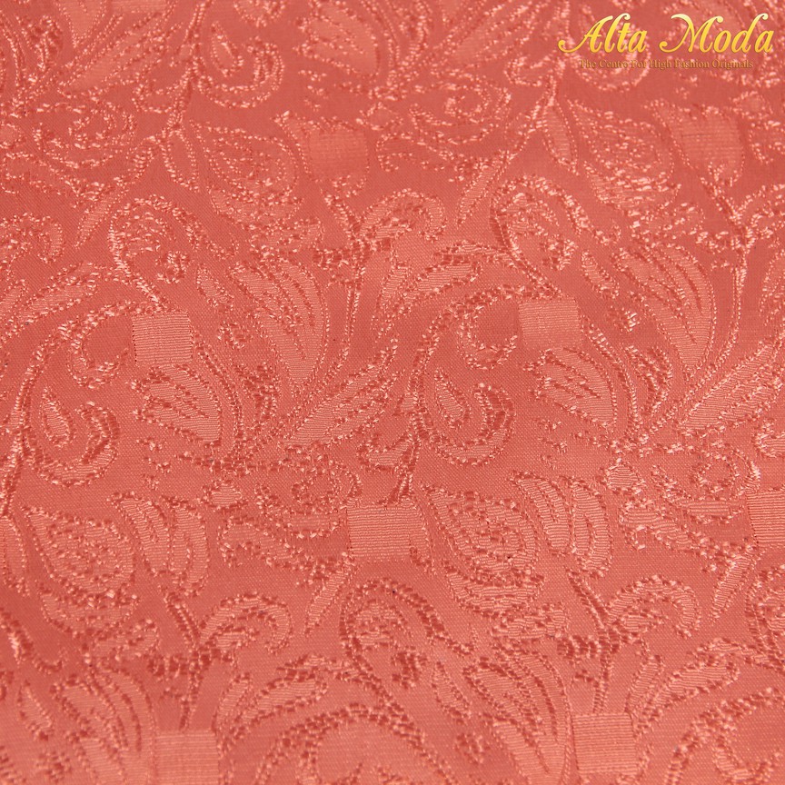 

Alta Moda Sateen Jacquard Lurex Floral In Coral Salem (1M)