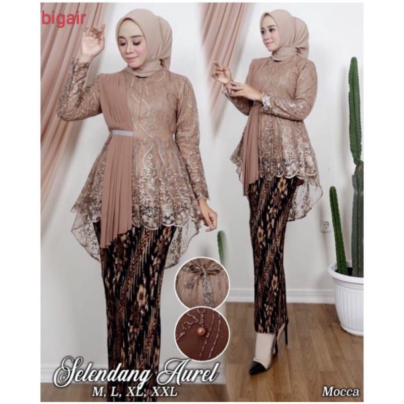 Setelan kebaya selendang aurel  setelan kebaya selendang tille modern kebaya wisuda kebaya lamaran kebaya pesta kekinian